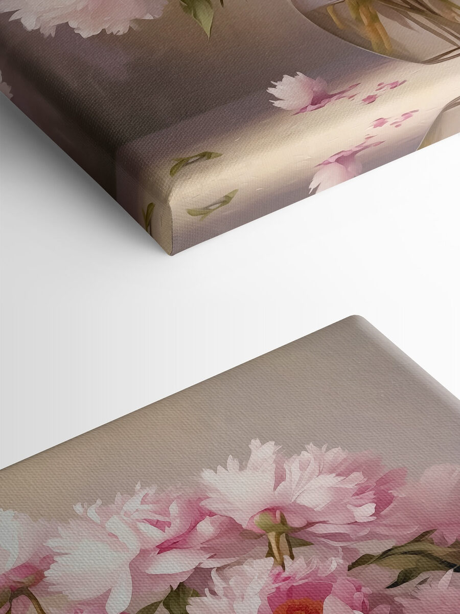 Un vase de fleurs roses