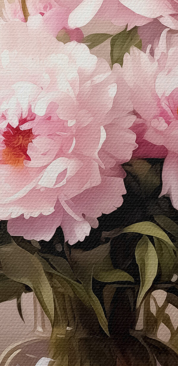 Un vase de fleurs roses Un vase de fleurs roses