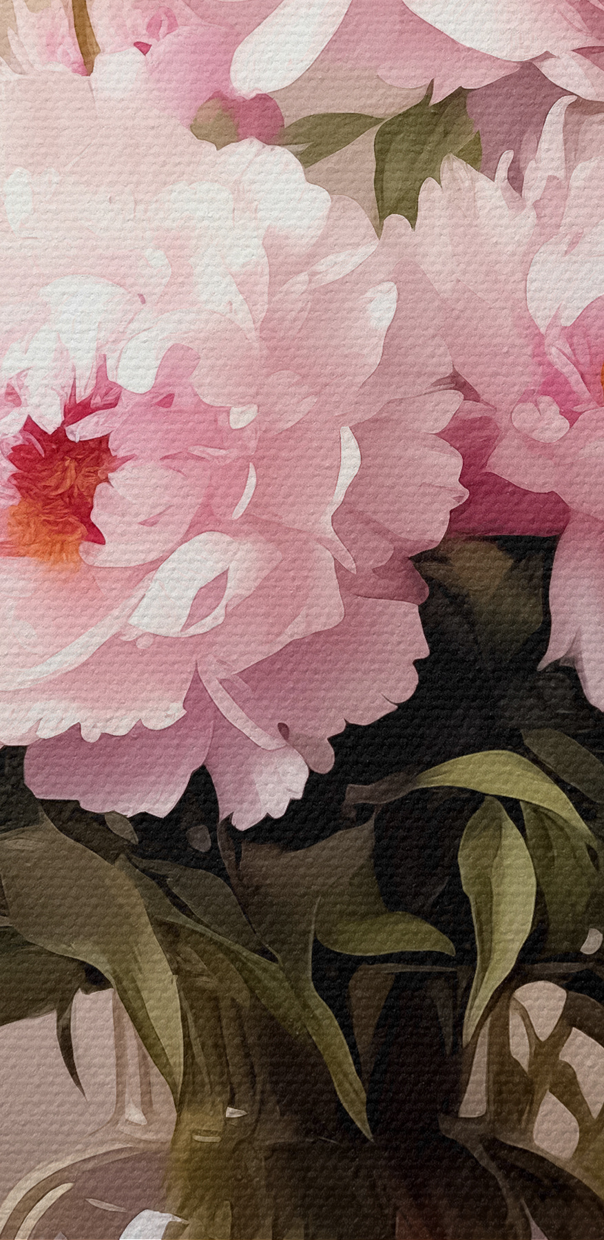 Un vase de fleurs roses