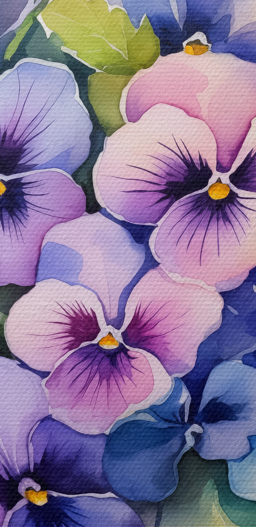 Un bouquet de fleurs violettes et bleues