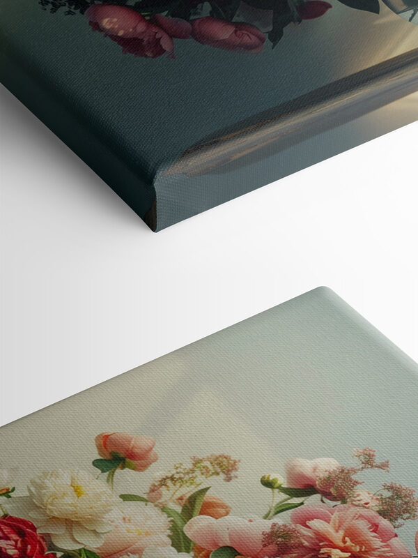 Un vase de fleurs sur une table Un vase de fleurs sur une table