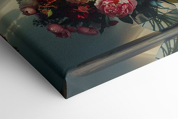 Un vase de fleurs sur une table Un vase de fleurs sur une table