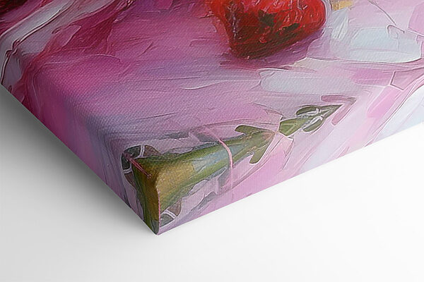 Peinture d'un gâteau surmonté de fraises Peinture d'un gâteau surmonté de fraises