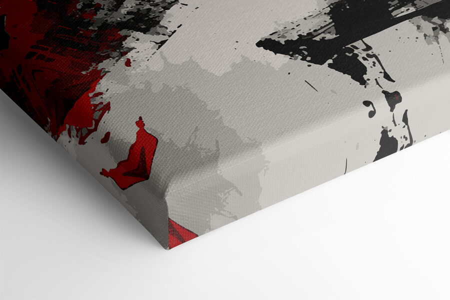 Une peinture noire et rouge Une peinture noire et rouge