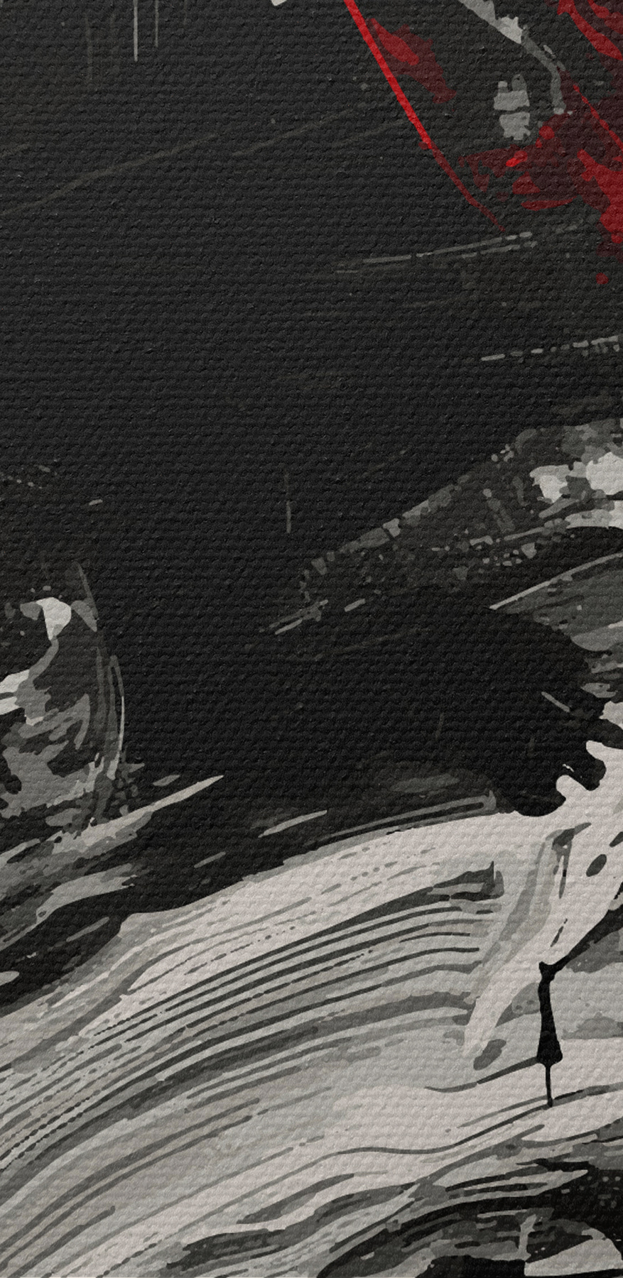 Une peinture noire et rouge Une peinture noire et rouge