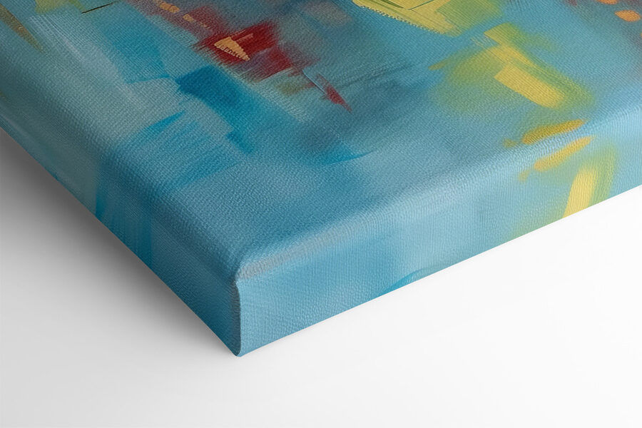 Une peinture de voiliers sur l'eau