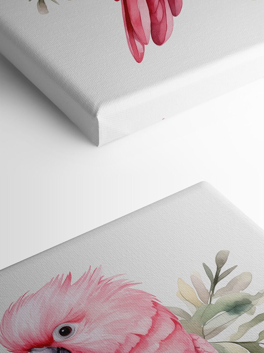 Un oiseau rose sur une branche