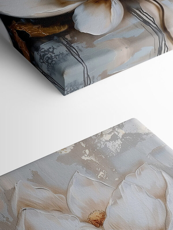 Peinture de fleurs sur fond gris Peinture de fleurs sur fond gris