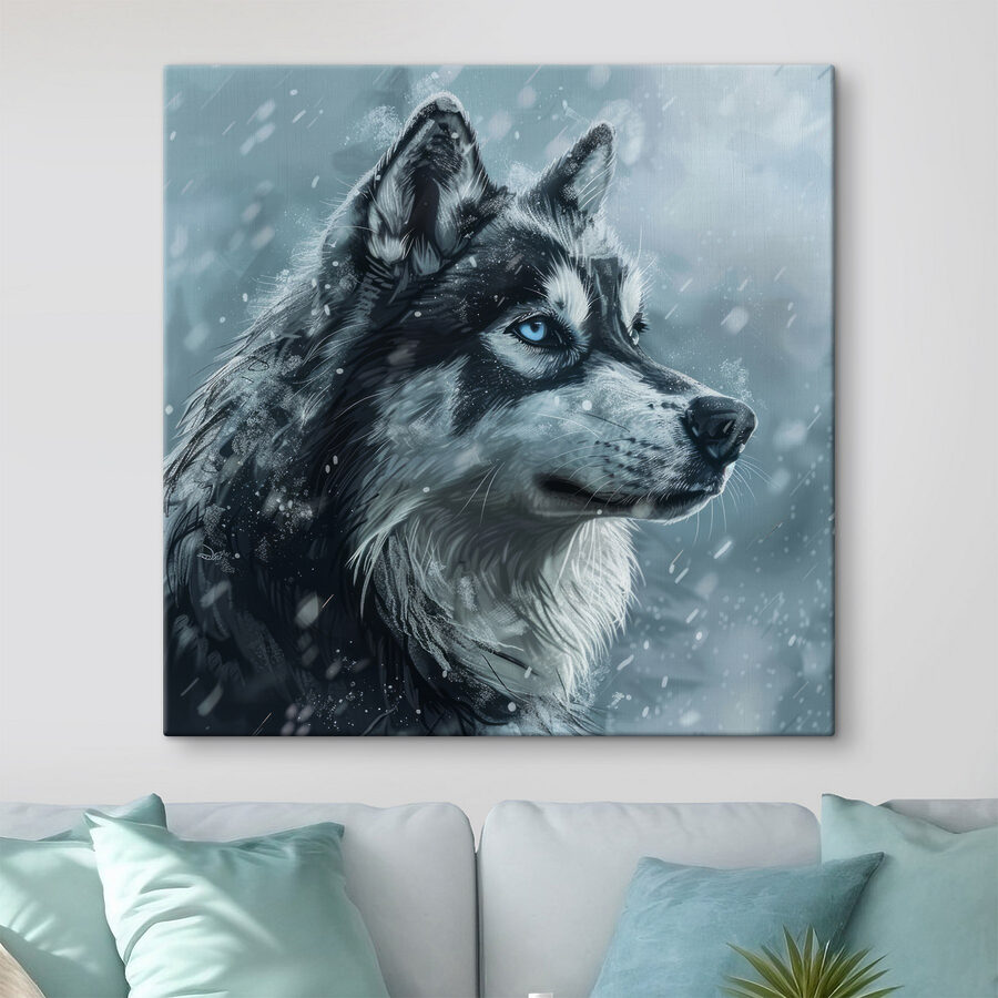 Chien dans la neige Chien dans la neige