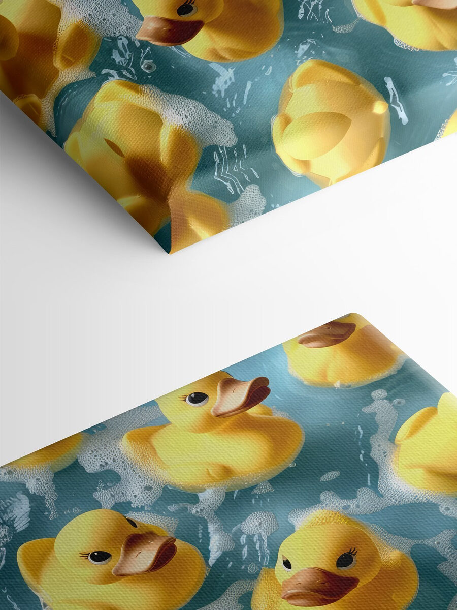 Groupe de canards en caoutchouc jaunes dans une piscine