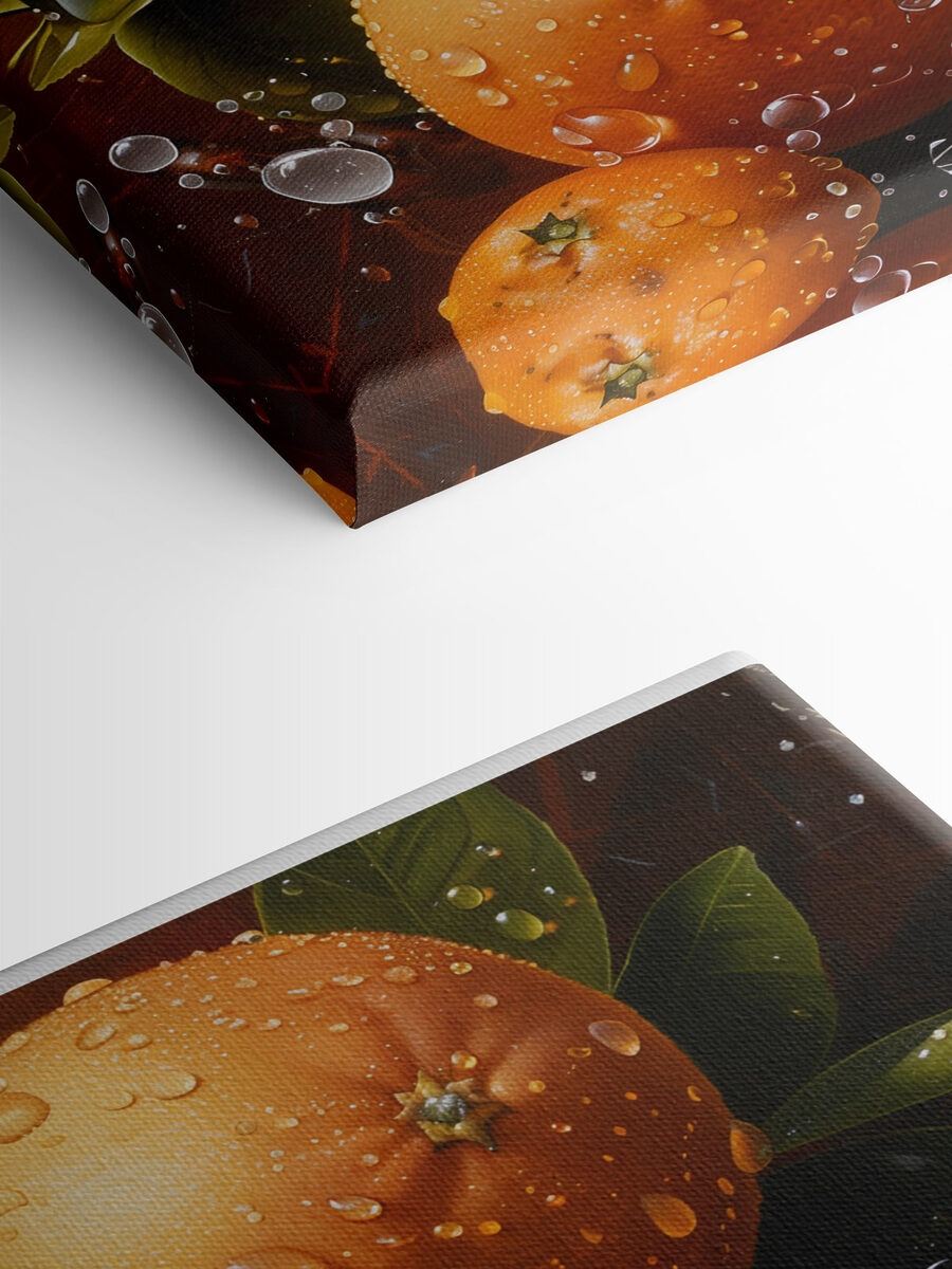 Tableaux Groupe d'oranges avec feuilles et tranches d'orange – Image 8