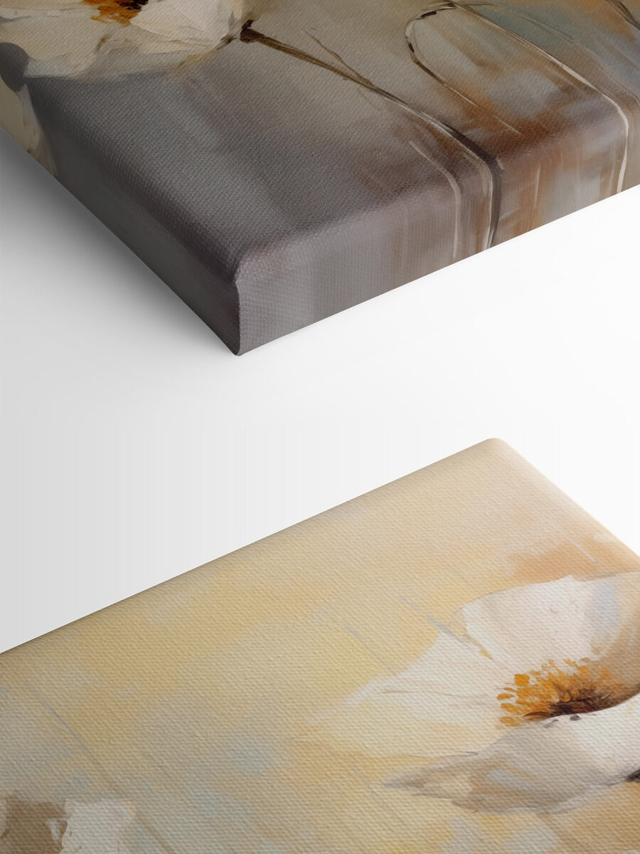 Peinture de fleurs blanches