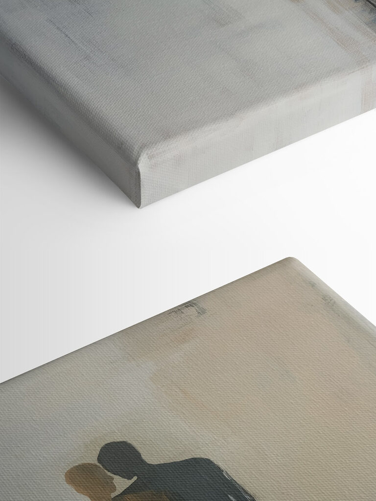 Painting of a couple of people