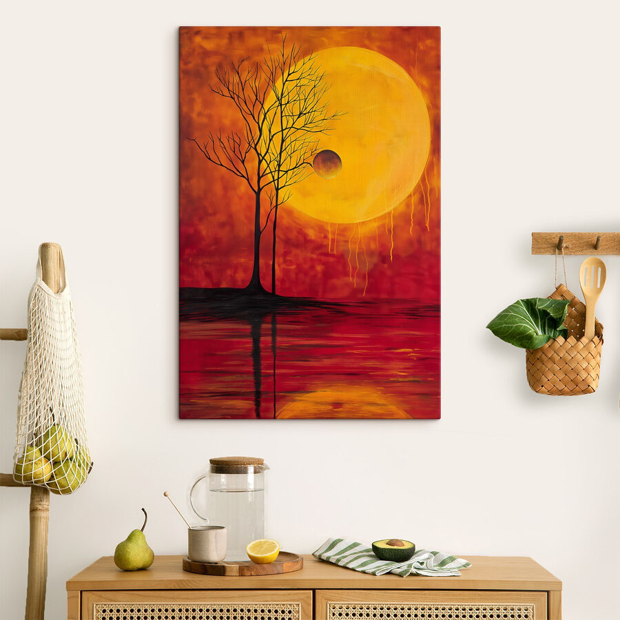 Tableaux Arbre et lune en arrière-plan – Image 8