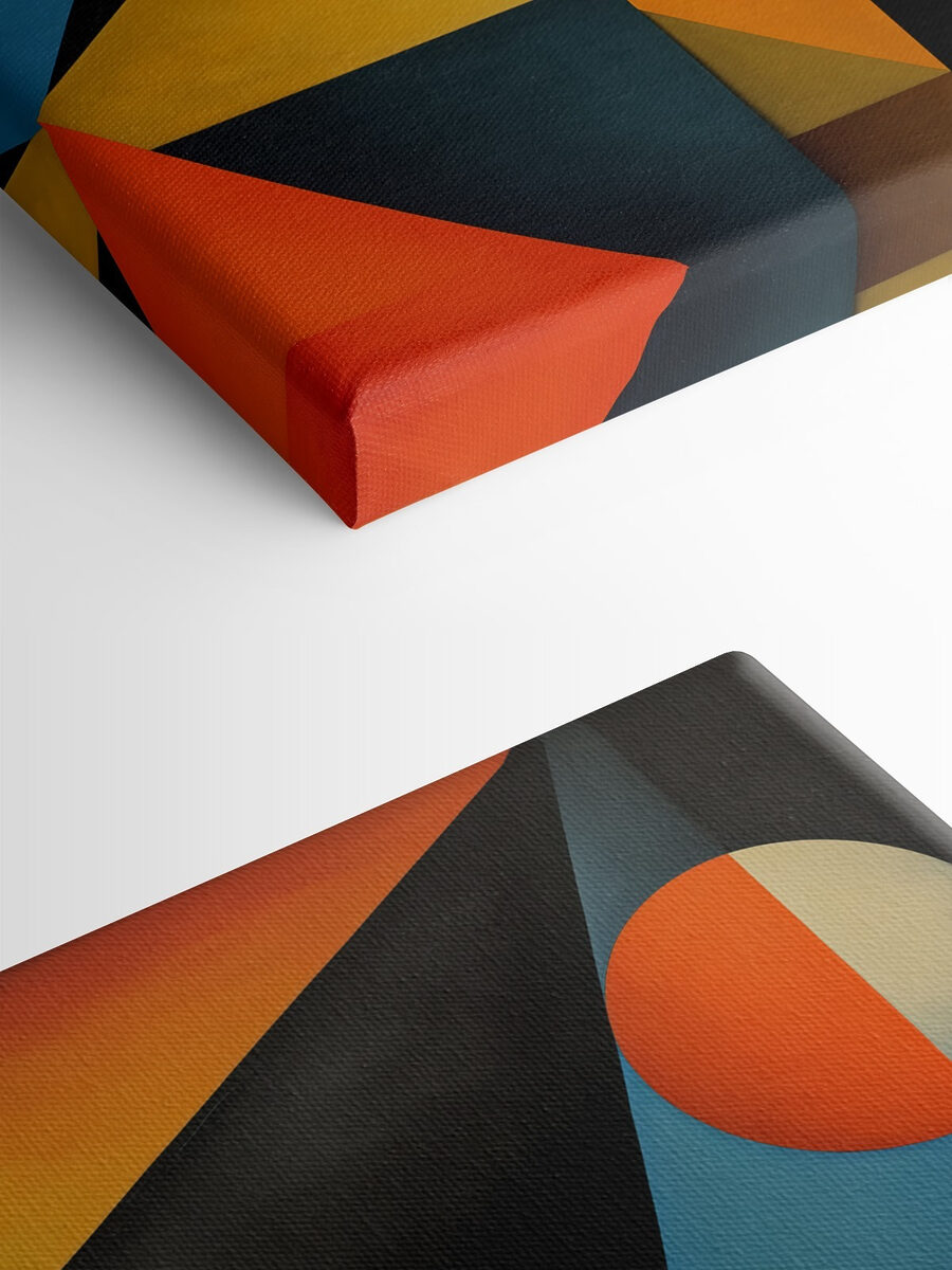 Pièce d'art colorée avec un cercle