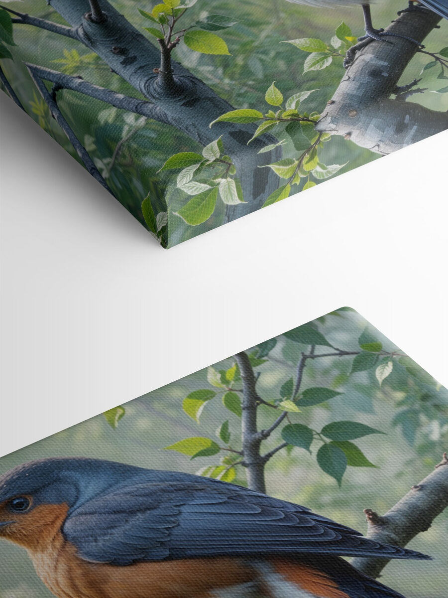 Deux oiseaux sur une branche d'arbre