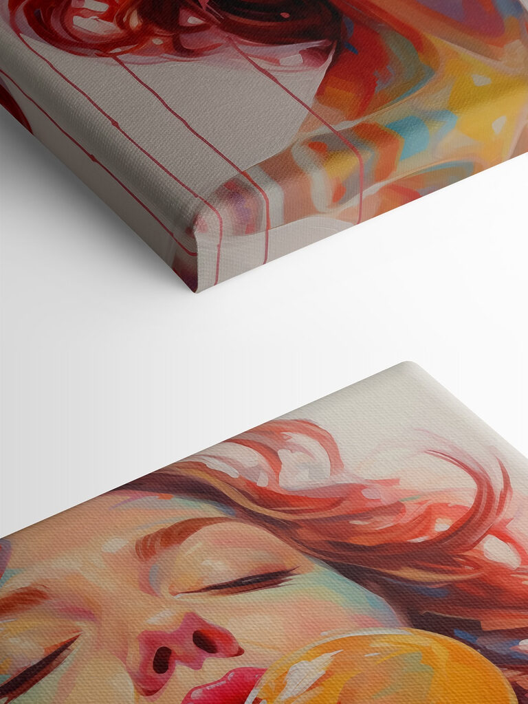 Woman with red hair and a lollipop