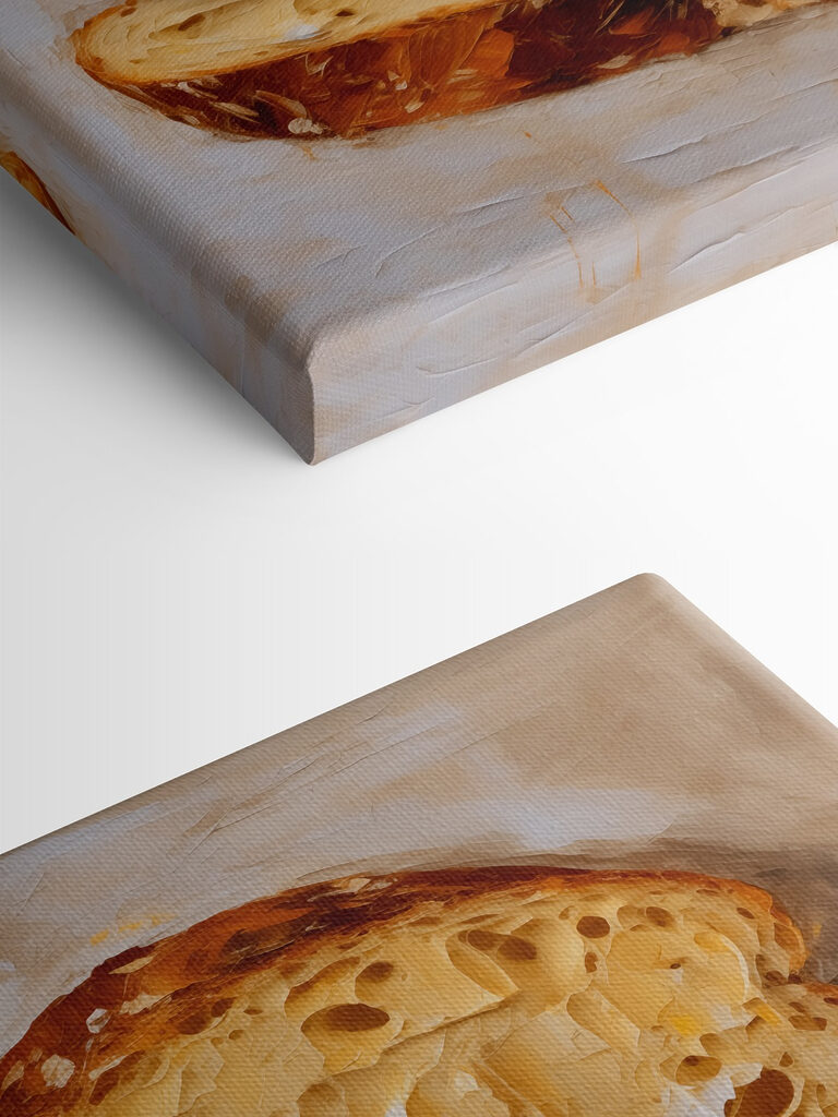 Piece of bread with holes in it Piece of bread with holes in it