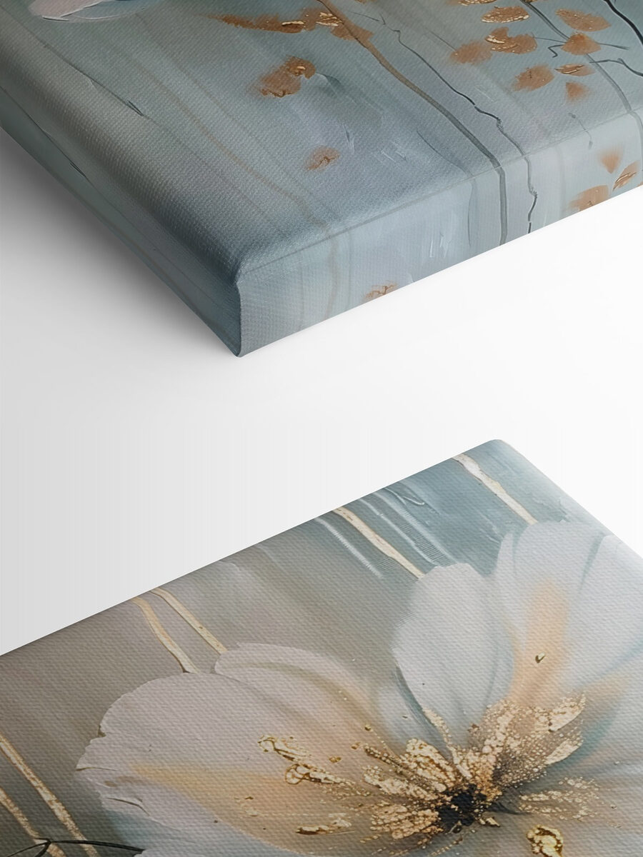 Peinture de fleurs blanches