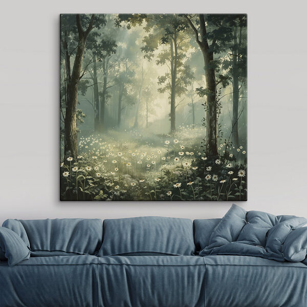 Forêt avec fleurs et arbres Forêt avec fleurs et arbres