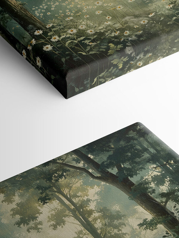 Forêt avec fleurs et arbres Forêt avec fleurs et arbres
