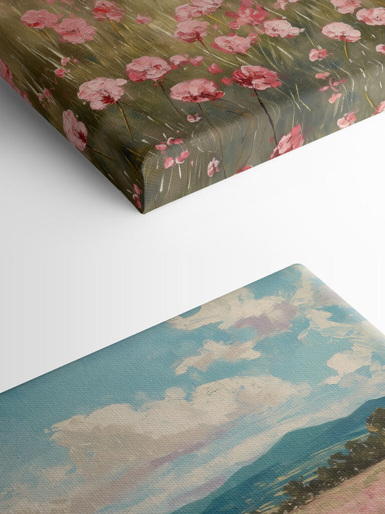 Field of pink flowers Field of pink flowers