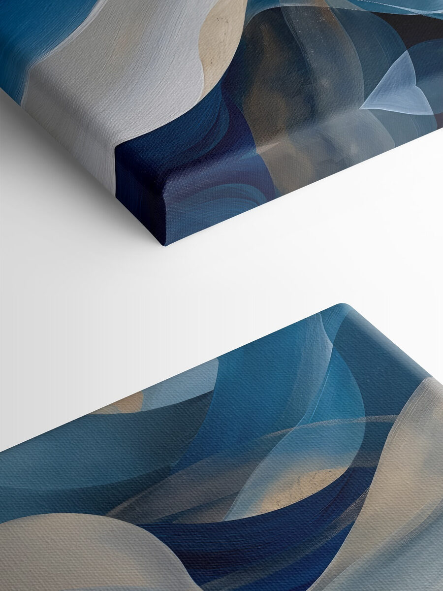 Lignes ondulées bleues et blanches Lignes ondulées bleues et blanches