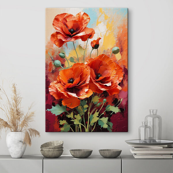 Peinture de fleurs rouges Peinture de fleurs rouges