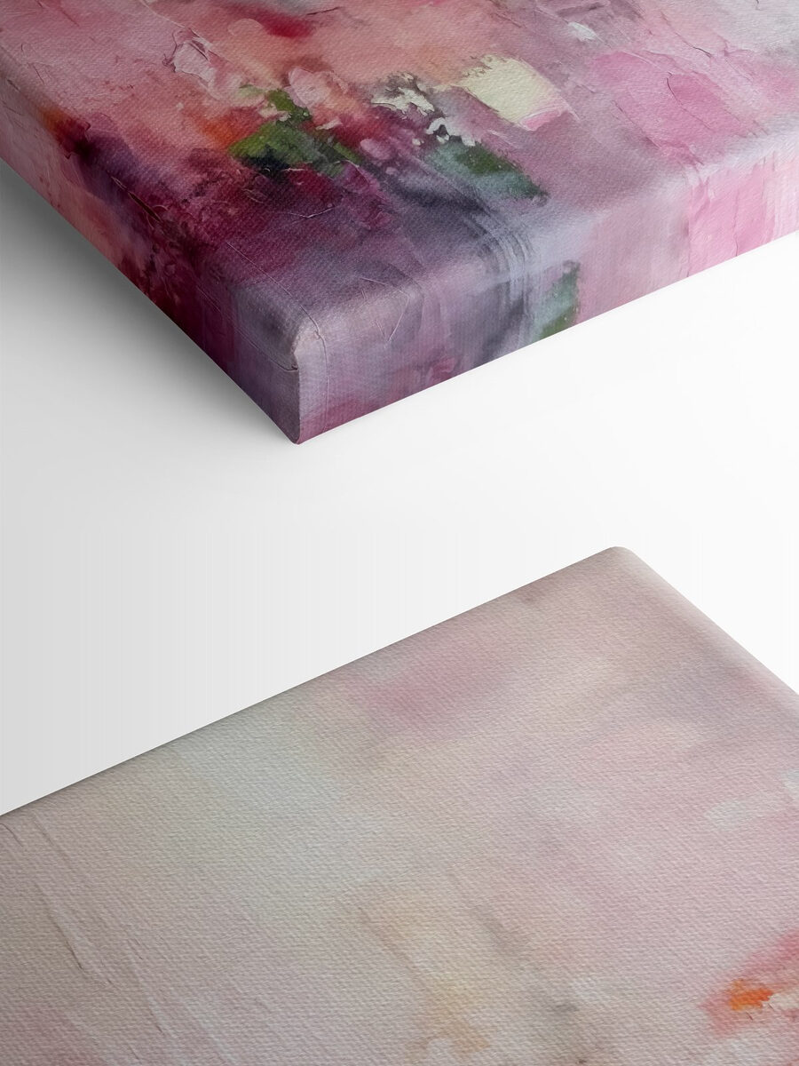 Peinture de fleurs sur une surface blanche