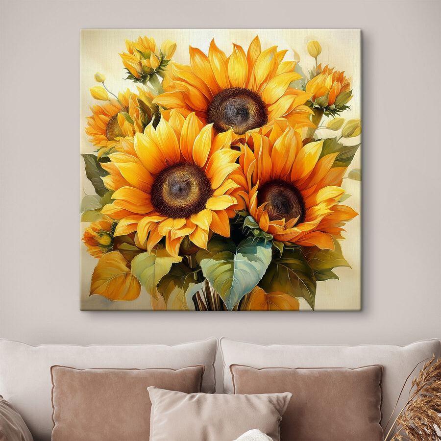 Bouquet de tournesols jaunes