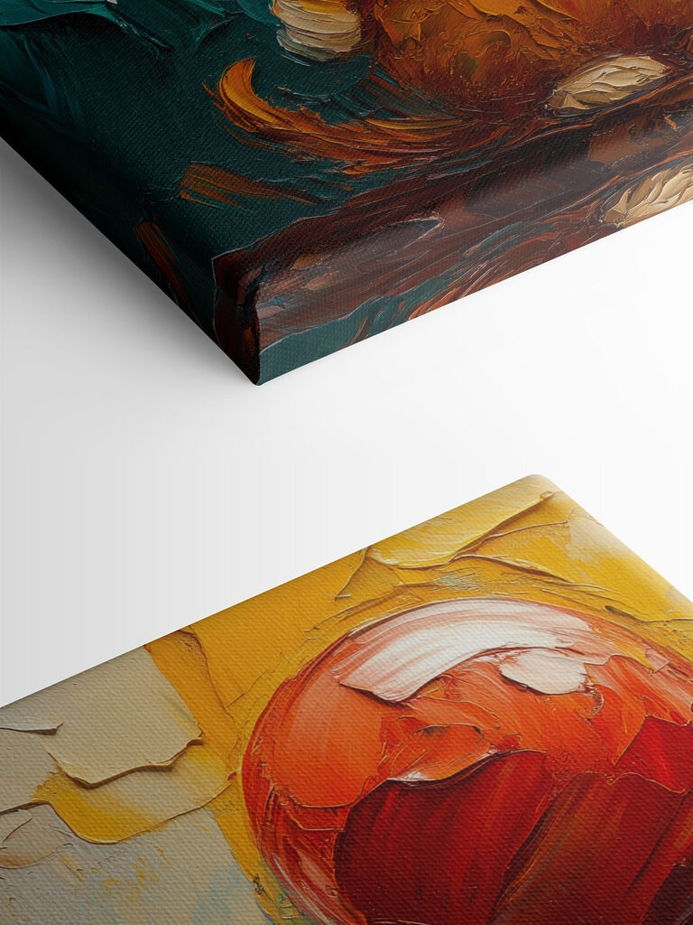 Painting of a cat holding a balloon Painting of a cat holding a balloon