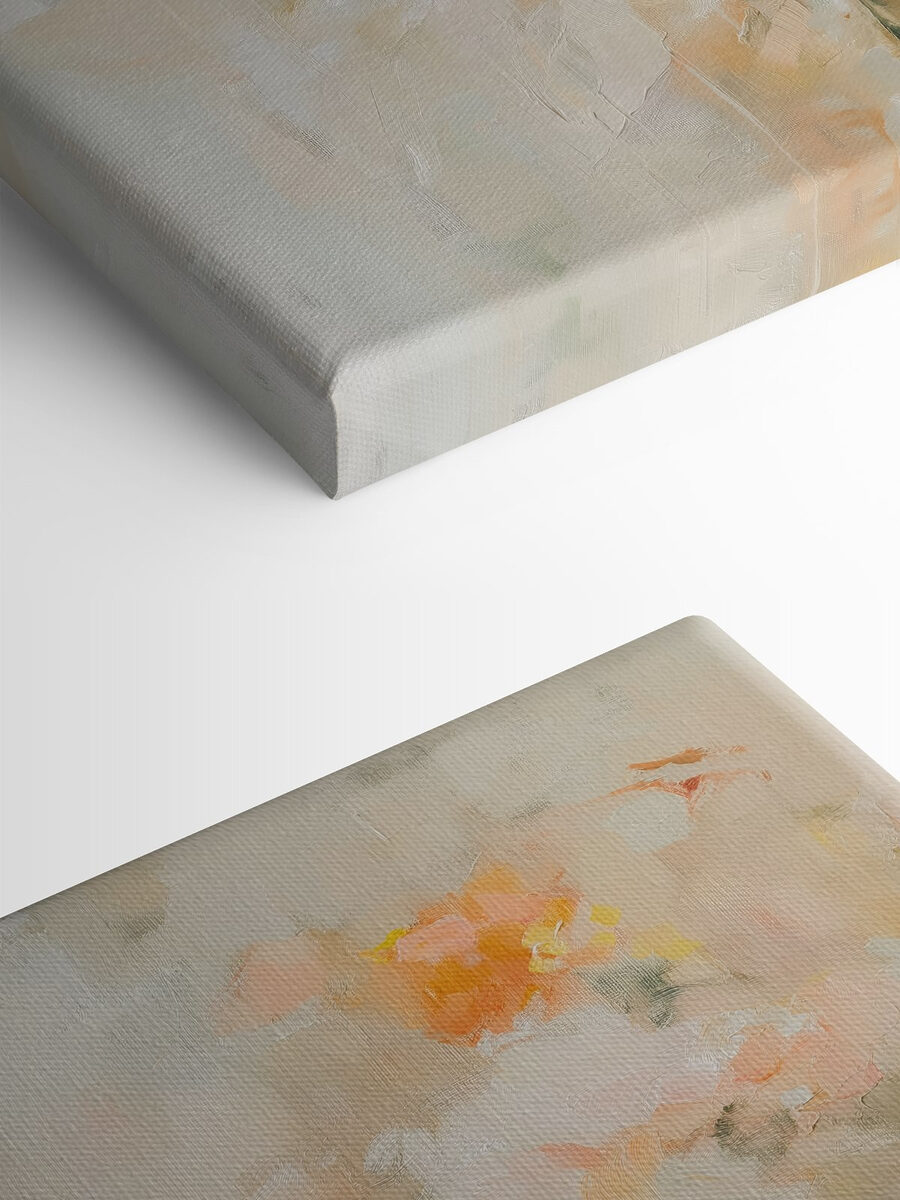 Peinture de fleurs sur une surface blanche Peinture de fleurs sur une surface blanche