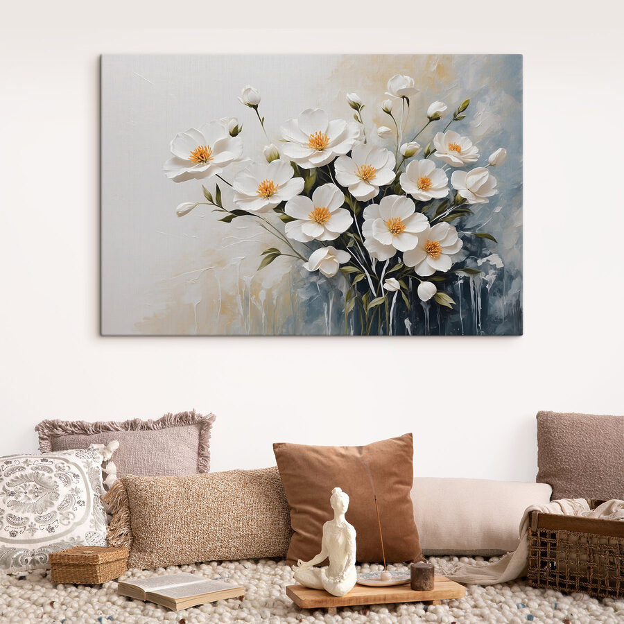 Peinture de fleurs blanches Peinture de fleurs blanches