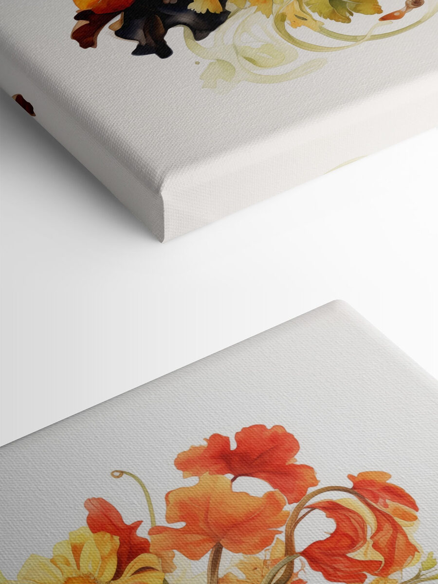 Aquarelle de légumes et de fleurs