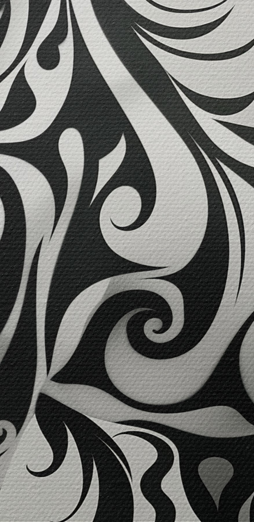 Cheval noir et blanc avec tourbillons