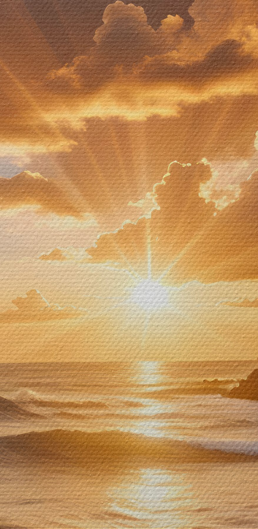 Coucher de soleil sur une étendue d'eau