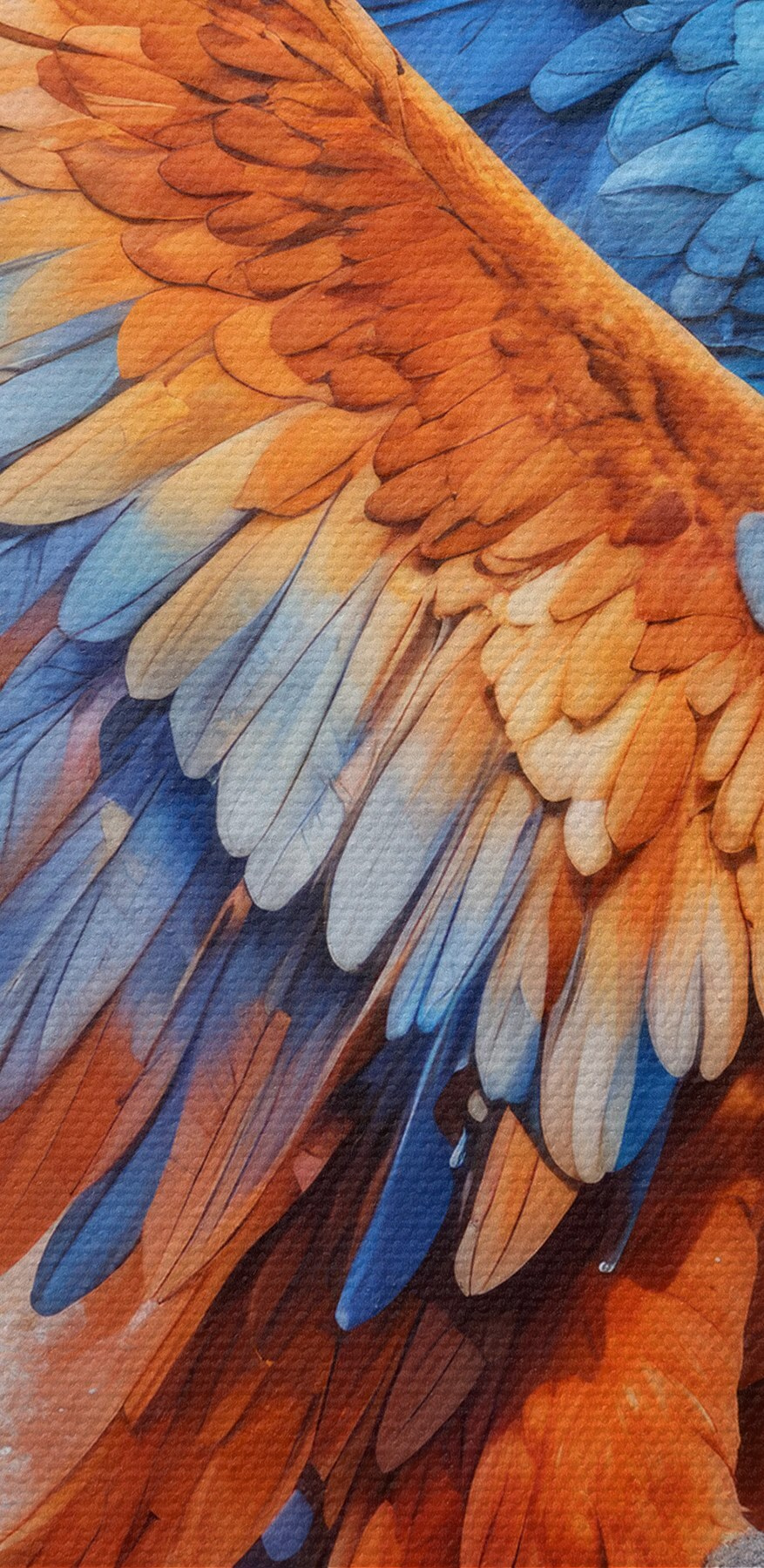 Oiseau coloré volant avec des éclaboussures de peinture