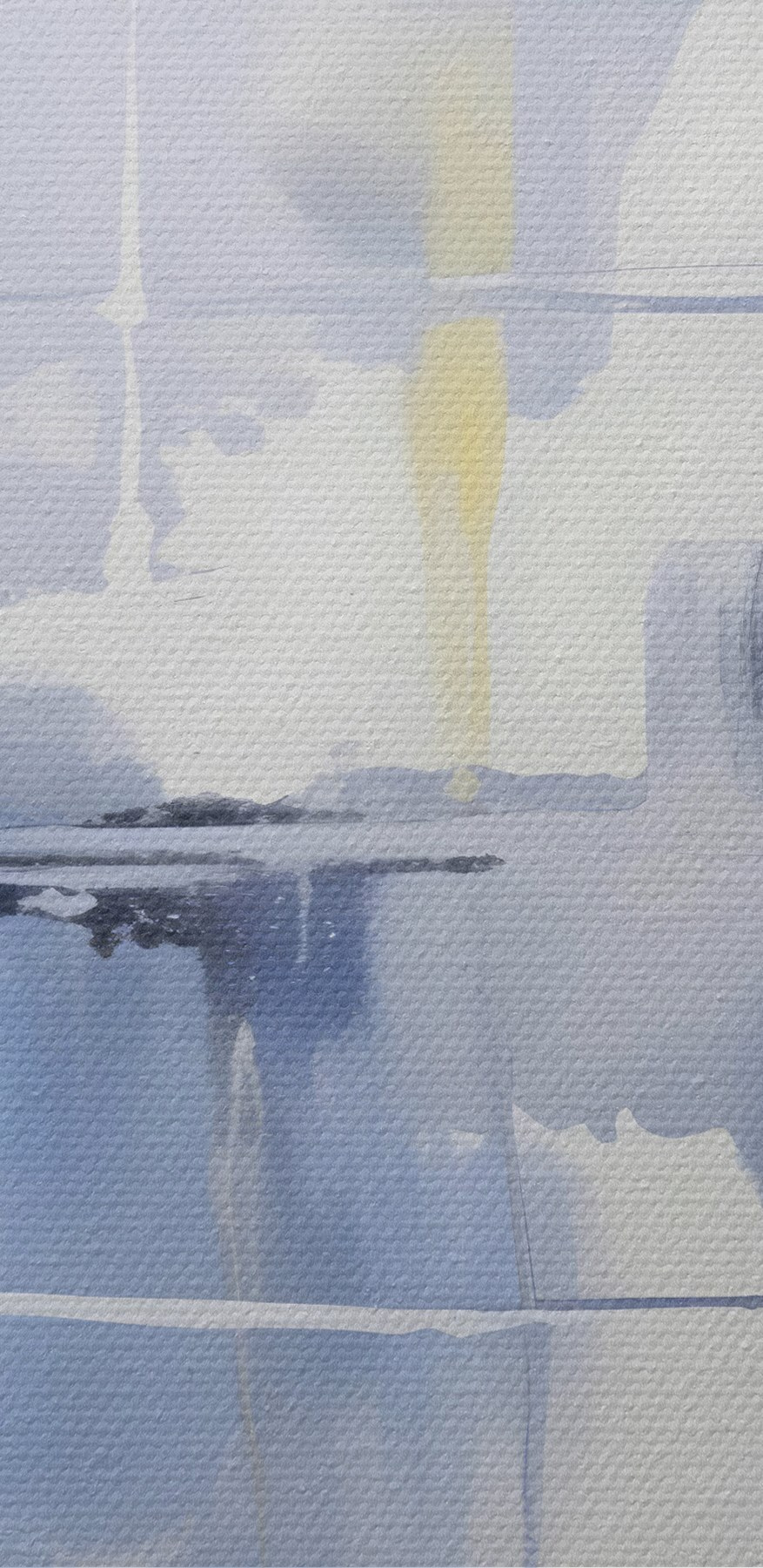 Mur bleu et blanc