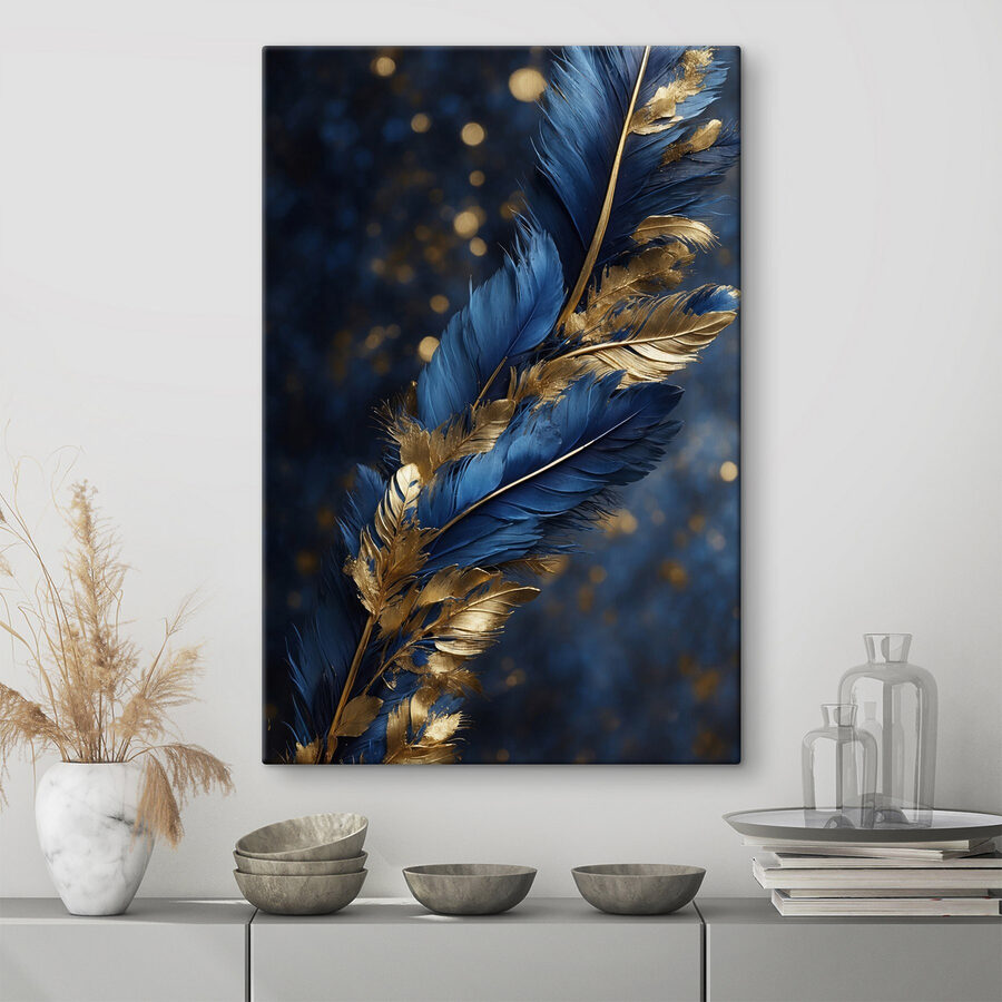 Plumes vibrantes sur fond sombre