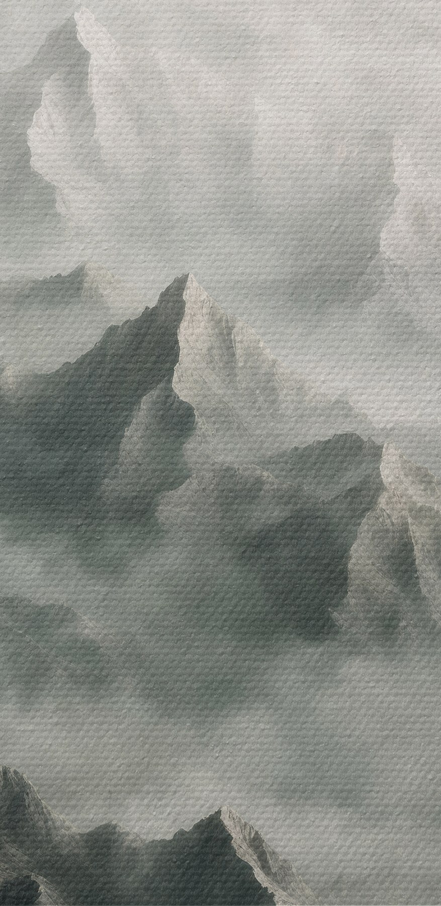 Chaîne de montagnes avec nuages
