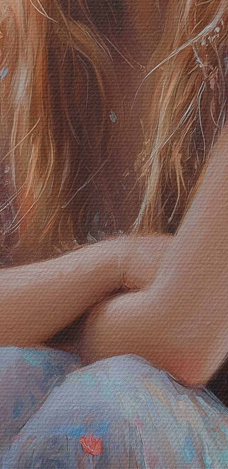 Peinture d'une femme avec des renards