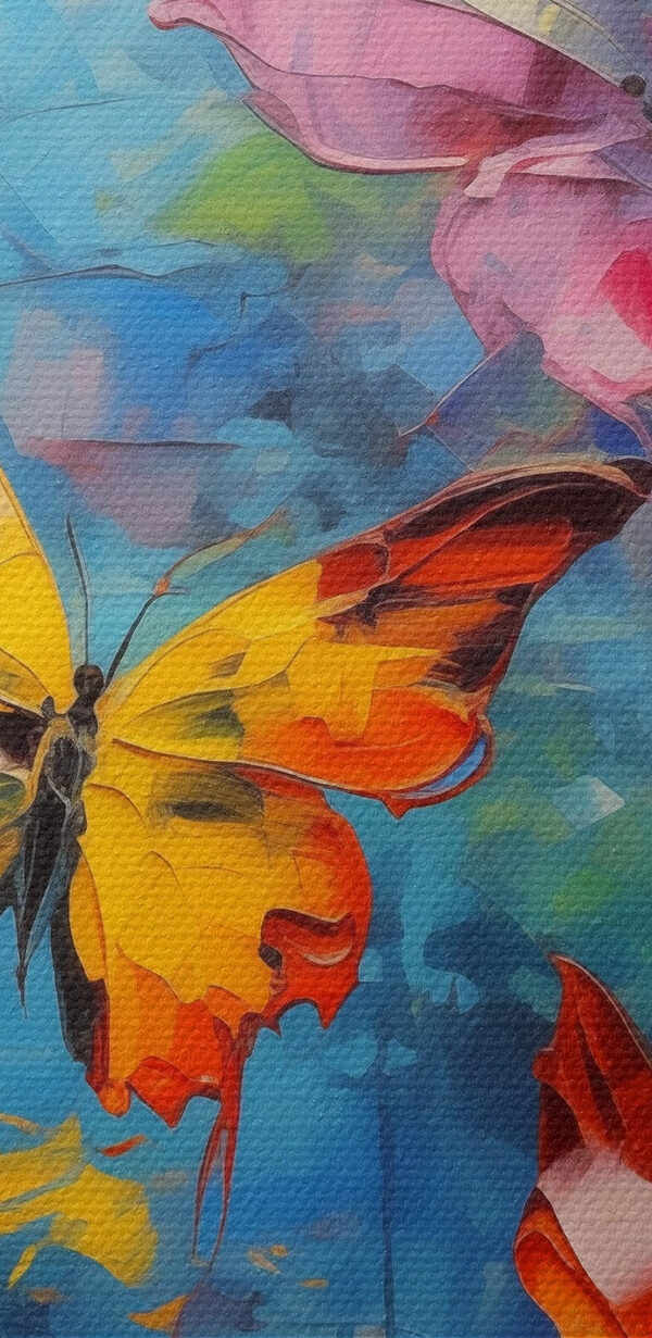 Painting of butterflies flying Painting of butterflies flying