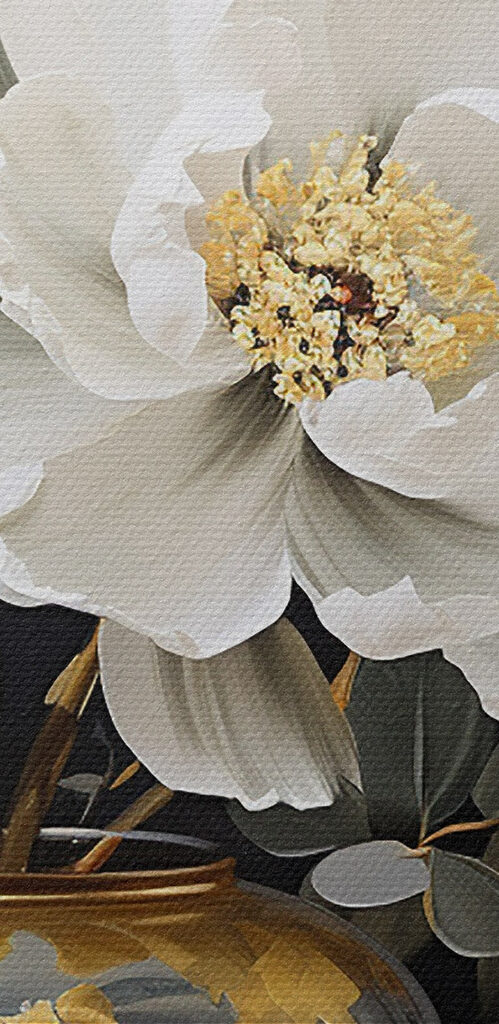 Painting of flowers in a vase