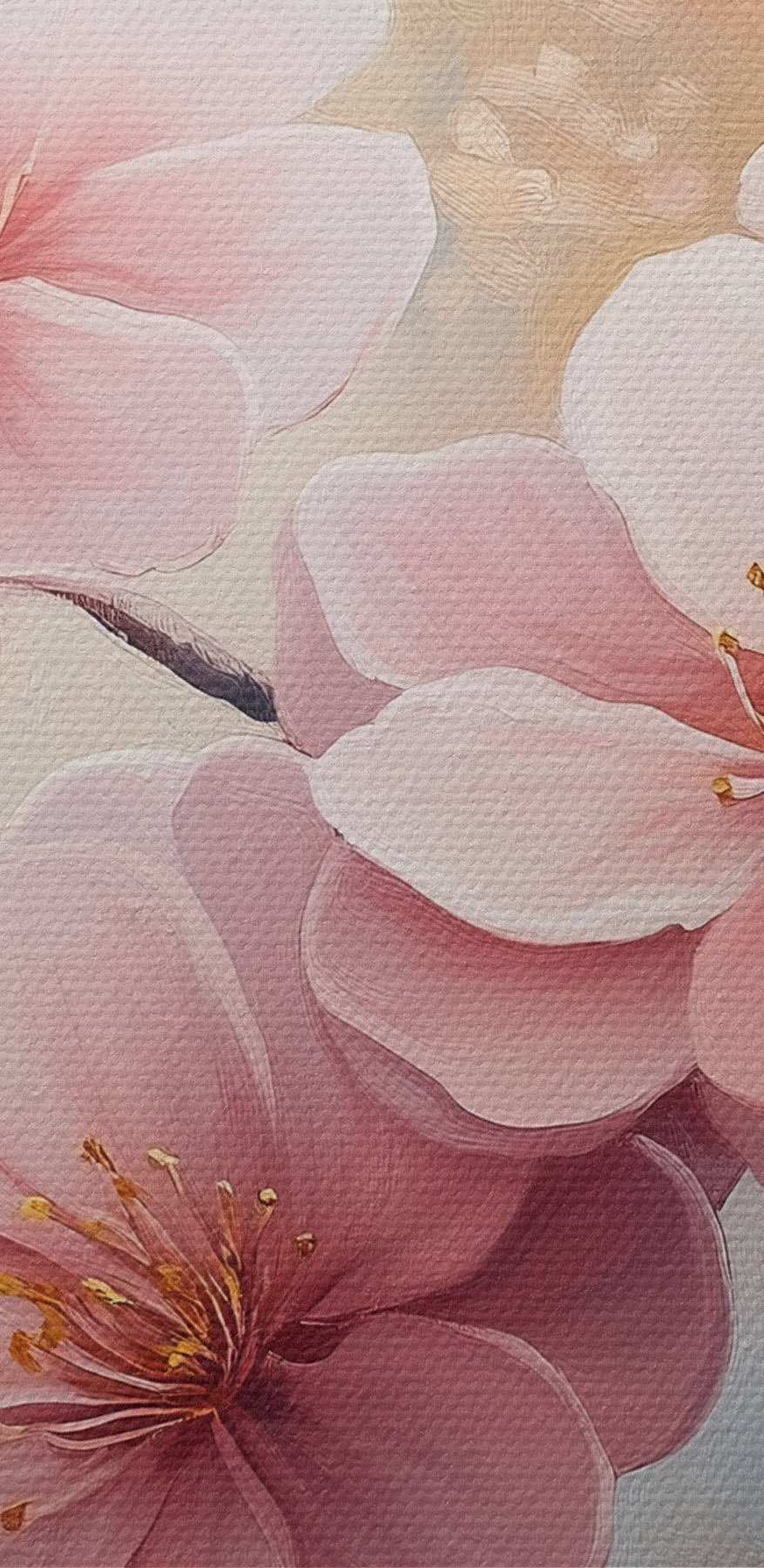 Peinture de fleurs roses