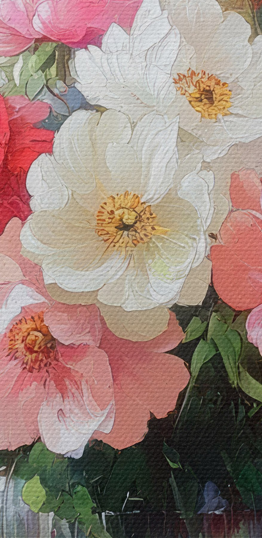 Peinture de fleurs dans un vase