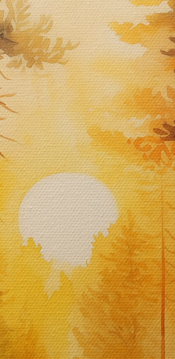 Peinture d'une forêt avec un chemin et des arbres Peinture d'une forêt avec un chemin et des arbres