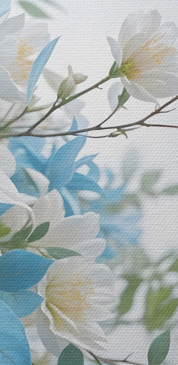 Bouquet de fleurs blanches et bleues Bouquet de fleurs blanches et bleues