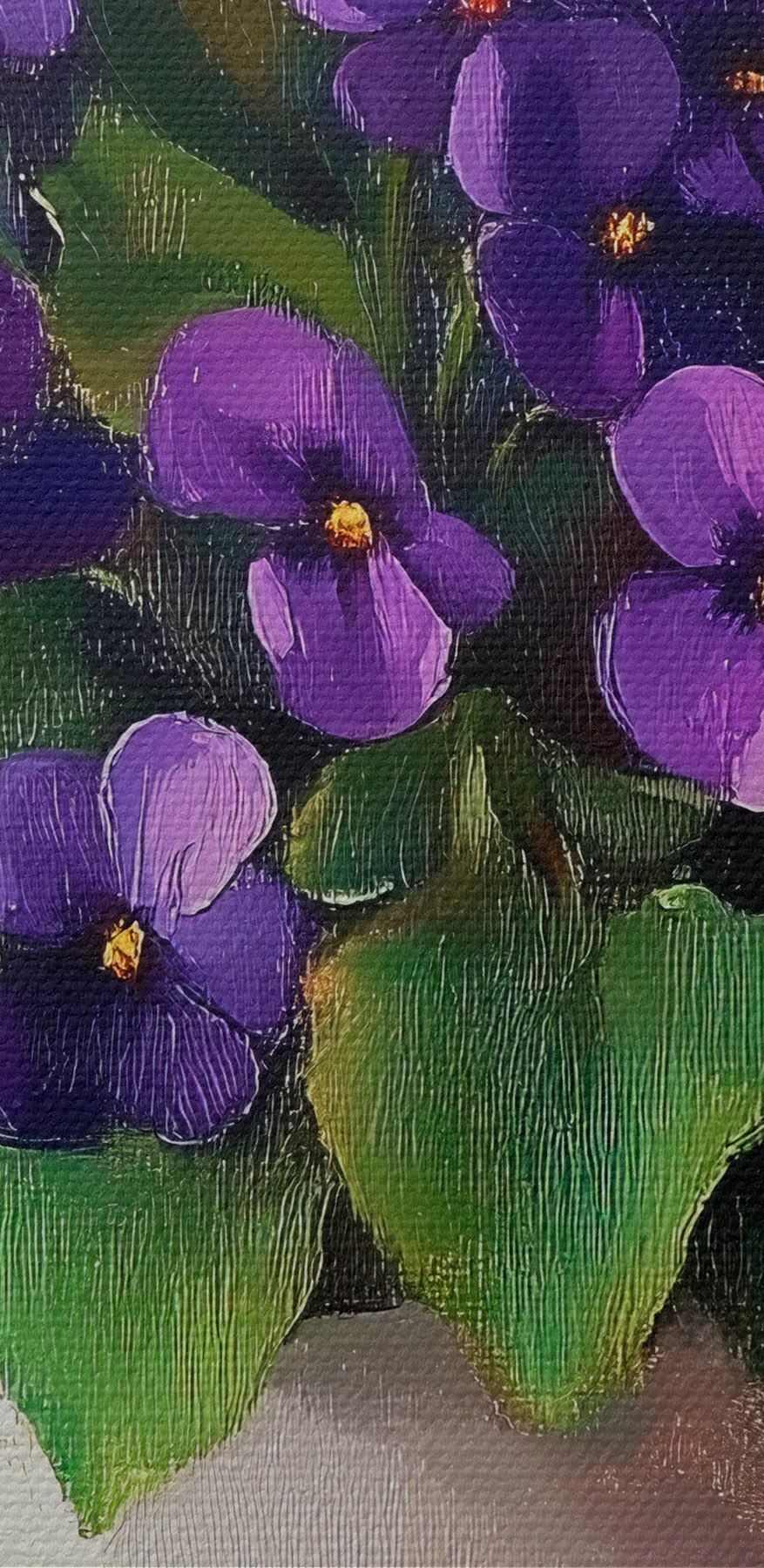 Pot de fleurs violettes