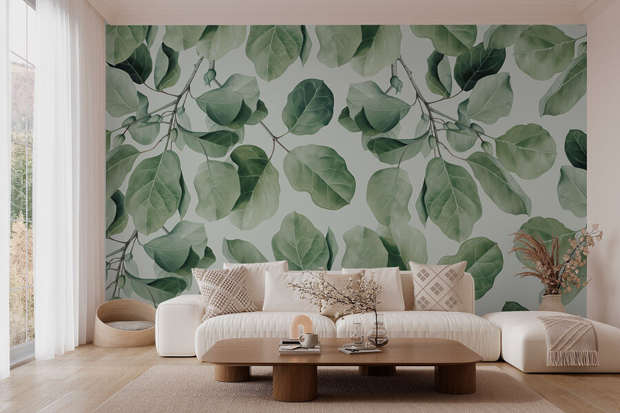 Motif de feuillage vert vibrant de la nature