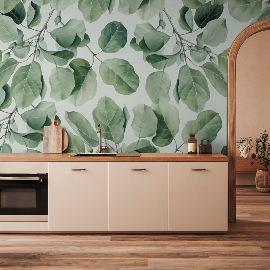 Motif de feuillage vert vibrant de la nature